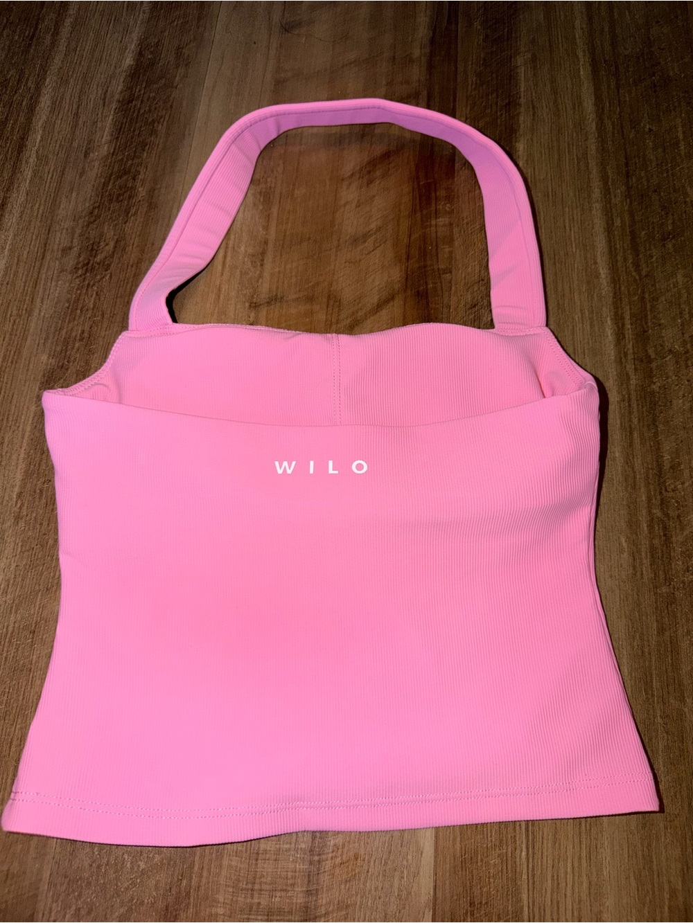 WILO The Label Bubblegum Pink Ribbed Legging & Halter Set π NWT XS - Picture 2 of 9